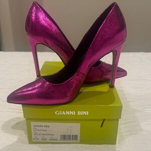Gianni Bini Metallic Pink Pointed-Toe Stiletto Pumps